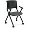 Officesource Julep Collection Nesting Chair with Arms and Casters, Black Frame OSSN6959FGR - alternate 1